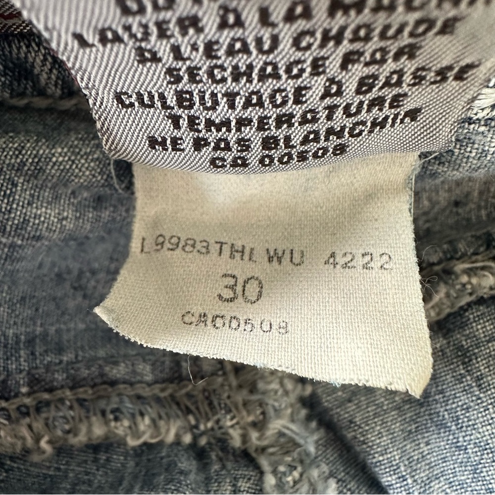 90s Y2K SILVER Vintage Denim Capris - Picture 11 of 13